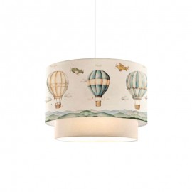 202-000174 Παιδικό φωτιστικό οροφής Balon pakoworld σε κρέμα απόχρωση Φ30x20εκ