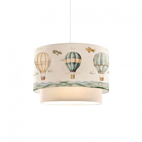 202-000174 Παιδικό φωτιστικό οροφής Balon pakoworld σε κρέμα απόχρωση Φ30x20εκ