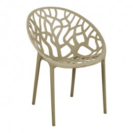 326-000030 Πολυθρόνα Daren pakoworld pp σε cappuccino απόχρωση 59x60x79,5εκ