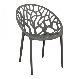 326-000029 Πολυθρόνα Daren pakoworld pp σε ανθρακί απόχρωση 59x60x79,5εκ