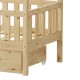 370-000008 Παιδικό κρεβάτι Bendina τ.Montessori με συρτάρι pakoworld ξύλο πεύκου σε φυσική απόχρωση 70x140εκ