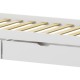 370-000005 Παιδικό κρεβάτι Mellin τ.Montessori με 2 συρτάρια pakoworld ξύλο πεύκου σε λευκή απόχρωση 90x190εκ