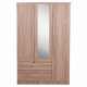 ΝΤΟΥΛΑΠΑ ΜΕ ΚΑΘΡΕΦΤΗ & ΣΥΡΤΑΡΙΑ JARRY HM2485.11 SONAMA OAK ΜΕΛΑΜΙΝΗ 119x48x183Υεκ