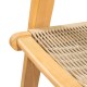 Ε2350,2 COFFEE Dining Πολυθρόνα Βεράντας - Κήπου, Ξύλο Ακακία Φυσικό, Rope Wicker Μπεζ