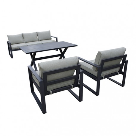 200-60-026 ΣΕΤ 4 ΤΕΜ ΣΑΛΟΝΙ ΚΗΠΟΥ ΑΛΟΥΜΙΝΙΟΥ JENNIFER 5477 G