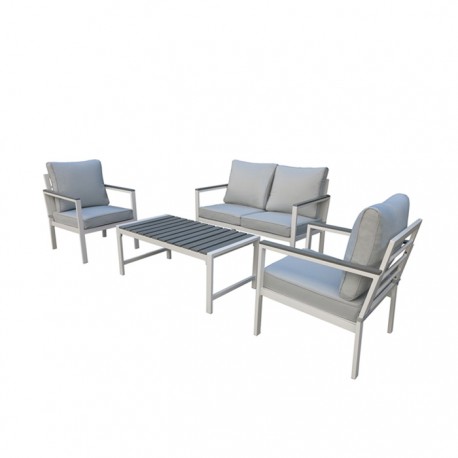 200-60-002 ΣΕΤ 4 ΤΕΜ ΣΑΛΟΝΙ ΚΗΠΟΥ ΑΛΟΥΜΙΝΙΟΥ-POLYWOOD BRENDA 5421 G