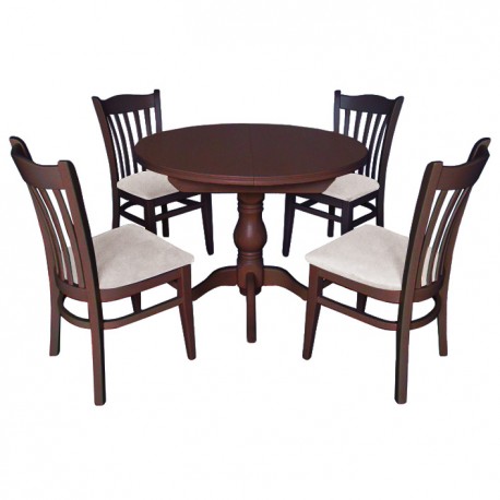 400-11-003 ΣΕΤ ΤΡΑΠΕΖΑΡΙΑ AMELIA 1020 IN + NATALIE 1027 IN WALNUT