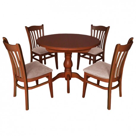 400-11-004 ΣΕΤ ΤΡΑΠΕΖΑΡΙΑ AMELIA 1020 IN + NATALIE 1027 IN LIGHT WALNUT