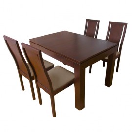 400-11-011 ΣΕΤ ΤΡΑΠΕΖΑΡΙΑ MEGAN 1017 IN + JASMINE 1025 IN LIGHT WALNUT