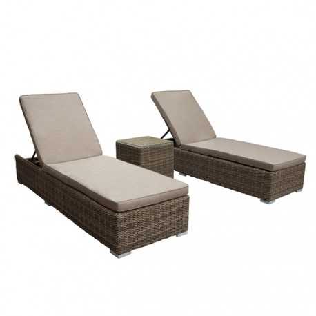 200-14-001 ΣΕΤ ΞΑΠΛΩΣΤΡΕΣ WICKER - RATTAN ALETTA 5071 G + 5072 G