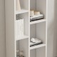 120-000525 Βιβλιοθήκη Minicu pakoworld σε λευκή απόχρωση  44,4x19,6x150εκ