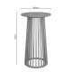 260-000022 Τραπέζι μπαρ Domonic pakoworld mdf φυσικό Φ60x105εκ