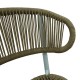373-000013 Καρέκλα αλουμινίου-pe rattan Agus pakoworld στοιβαζόμενη σε λευκή απόχρωση 55x63x77εκ