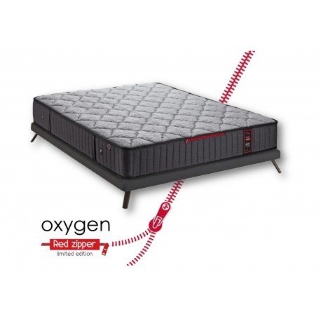 LINEA/ OXYGEN RED ZIPPER  ALL INCLUSIVE ΑΝΑΤΟΜΙΚΟ ΜΟΝΟ ΣΤΡΩΜΑ 100Χ190Χ25 CM (91-100 cm)+Δώρο Μαξιλάρι+Κάλυμμα