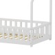 370-000011 Παιδικό κρεβάτι Callan τ.Montessori με κιγκλίδωμα pakoworld ξύλο πεύκου σε λευκή απόχρωση 90x190εκ