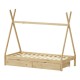370-000018 Παιδικό κρεβάτι Lalitto τ.Montessori με 2 συρτάρια τ.Montessori  pakoworld ξύλο πεύκου σε φυσική απόχρωση 90x190εκ