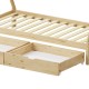 370-000018 Παιδικό κρεβάτι Lalitto τ.Montessori με 2 συρτάρια τ.Montessori  pakoworld ξύλο πεύκου σε φυσική απόχρωση 90x190εκ