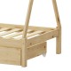 370-000018 Παιδικό κρεβάτι Lalitto τ.Montessori με 2 συρτάρια τ.Montessori  pakoworld ξύλο πεύκου σε φυσική απόχρωση 90x190εκ