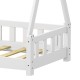 370-000021 Παιδικό κρεβάτι Noam τ.Montessori με κιγκλίδωμα pakoworld ξύλο πεύκου σε λευκή απόχρωση 70x140εκ