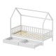 370-000014 Παιδικό κρεβάτι Piccolo τ.Montessori με 2 συρτάρια pakoworld ξύλο πεύκου σε λευκή απόχρωση 90x190εκ