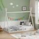 370-000016 Παιδικό κρεβάτι Lilly τ.Montessori pakoworld ξύλο πεύκου σε λευκή απόχρωση 90x190εκ