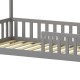 370-000012 Παιδικό κρεβάτι Callan τ.Montessori με κιγκλίδωμα pakoworld ξύλο πεύκου σε γκρι απόχρωση 90x190εκ