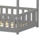 370-000012 Παιδικό κρεβάτι Callan τ.Montessori με κιγκλίδωμα pakoworld ξύλο πεύκου σε γκρι απόχρωση 90x190εκ