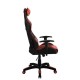 14990126 Πολυθρόνα Γραφείου Gaming ULTIMET Κόκκινο/Μαύρο PVC 66x67x127-135cm Μαύρο/Κόκκινο