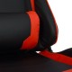 14990126 Πολυθρόνα Γραφείου Gaming ULTIMET Κόκκινο/Μαύρο PVC 66x67x127-135cm Μαύρο/Κόκκινο