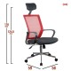 14990178 Καρέκλα Γραφείου Κόκκινο/Μαύρο Mesh 58x59x116-124.5cm Κόκκινο