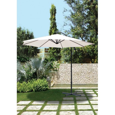 23958-186755 Γωνιακή Τετράγωνη Ομπρέλα 300 x 300cm ,Περιστρεφόμενη 360° , Με Αλουμίνιο Κορμό