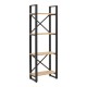 197-000292 Βιβλιοθήκη Crimson pakoworld σε oak-μαύρη απόχρωση 50x22x150εκ