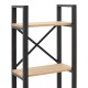 197-000292 Βιβλιοθήκη Crimson pakoworld σε oak-μαύρη απόχρωση 50x22x150εκ