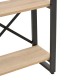 197-000292 Βιβλιοθήκη Crimson pakoworld σε oak-μαύρη απόχρωση 50x22x150εκ