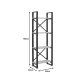 197-000292 Βιβλιοθήκη Crimson pakoworld σε oak-μαύρη απόχρωση 50x22x150εκ