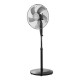 06-21504 ESTIA ΑΝΕΜΙΣΤΗΡΑΣ ΣΤΑΝΤ ΕΠΙΔΑΠΕΔΙΟΣ AEROPULSE 40cm 50w ΜΕ ΣΤΡΟΓΓYΛΗ ΒΑΣΗ ΒΑΡΕΩΣ ΤΥΠΟΥ ΜΑΥΡΟΣ