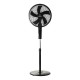 06-21160 ESTIA ΑΝΕΜΙΣΤΗΡΑΣ ΣΤΑΝΤ ΕΠΙΔΑΠΕΔΙΟΣ AITHER 40cm 45w ΜΑΥΡΟΣ ΜΕ ΧΡΟΝΟΔΙΑΚΟΠΤΗ