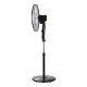 06-21139 ESTIA ΑΝΕΜΙΣΤΗΡΑΣ ΣΤΑΝΤ ΕΠΙΔΑΠΕΔΙΟΣ CLEAR 45cm 60w ΜΑΥΡΟΣ ΜΕ ΧΡΟΝΟΔΙΑΚΟΠΤΗ
