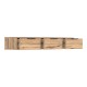 361-000075 Κονσόλα με 3 συρτάρια Doha pakoworld σε μαύρη με oak απόχρωση 120x39x22cm