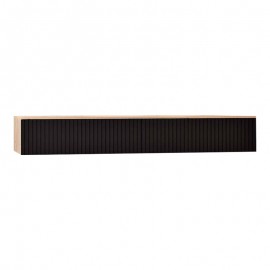 361-000074 Κονσόλα με 2 συρτάρια Doha pakoworld mdf σε μαύρη με oak απόχρωση 120x41x20cm