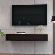 361-000074 Κονσόλα με 2 συρτάρια Doha pakoworld mdf σε μαύρη με oak απόχρωση 120x41x20cm