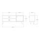 120-000541 Έπιπλο τηλεόρασης Wison pakoworld σε sonoma απόχρωση 120x29x50εκ