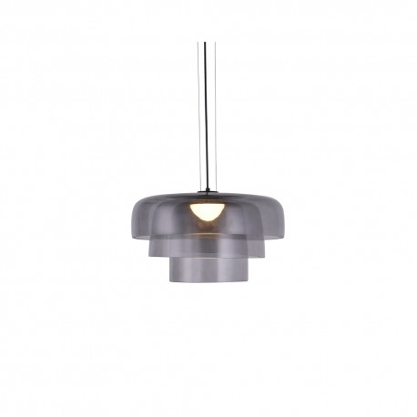 4068-Smoky Inlight Κρεμαστό Φωτιστικό LED 12W 3CCT απο φιμέ γυαλί D:42x23cm (4068-Smoky)