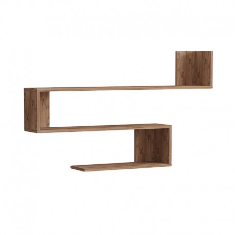 120-000570 Ραφιέρα τοίχου Zeta pakoworld σε sonoma απόχρωση 120x20x71εκ
