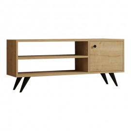 120-000542 Έπιπλο τηλεόρασης Wison pakoworld σε oak απόχρωση 120x29x50εκ