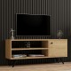 120-000542 Έπιπλο τηλεόρασης Wison pakoworld σε oak απόχρωση 120x29x50εκ