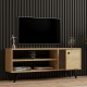 120-000542 Έπιπλο τηλεόρασης Wison pakoworld σε oak απόχρωση 120x29x50εκ