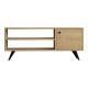120-000542 Έπιπλο τηλεόρασης Wison pakoworld σε oak απόχρωση 120x29x50εκ