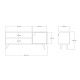 120-000542 Έπιπλο τηλεόρασης Wison pakoworld σε oak απόχρωση 120x29x50εκ