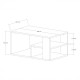 120-000510 Τραπέζι σαλονιού Sobu pakoworld σε oak απόχρωση 80x50x40εκ